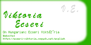 viktoria ecseri business card